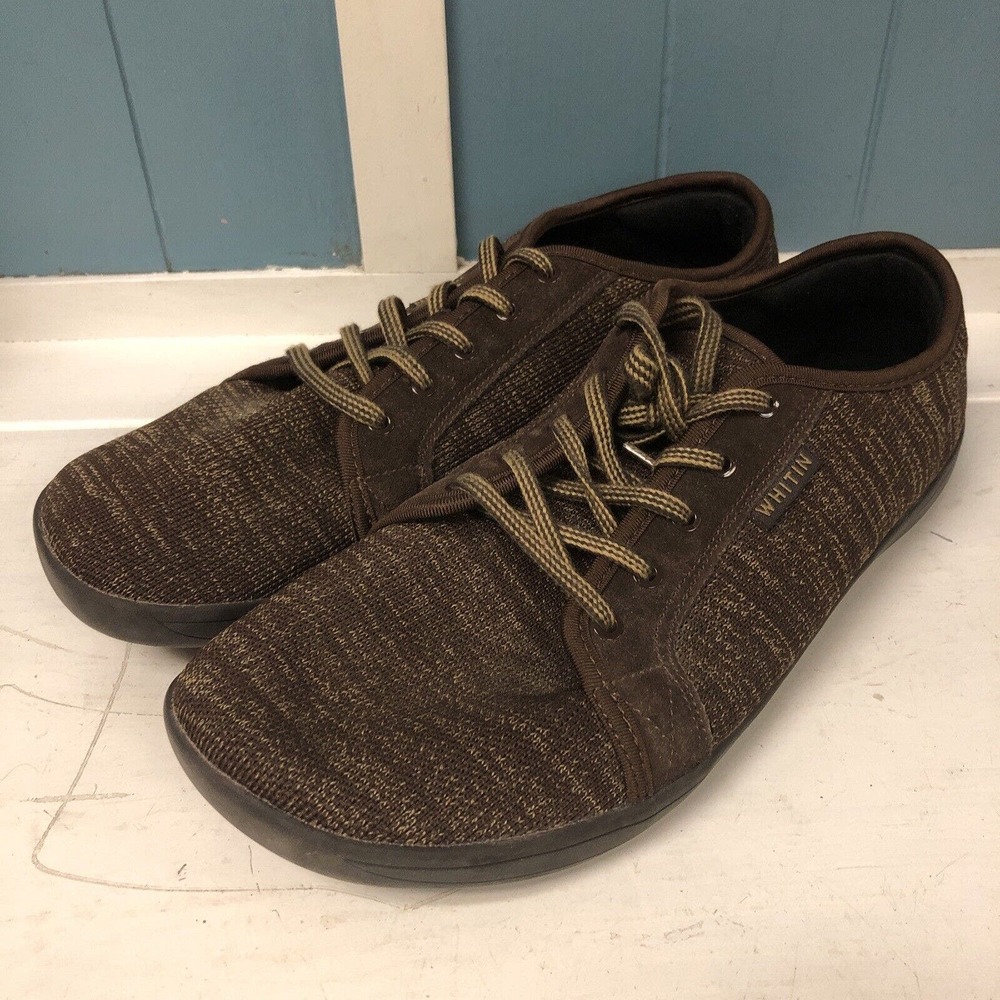 Whitin Wide Barefoot Minimalist Fashion Sneaker Brown Lace up Men’s Size‎ 47 W81